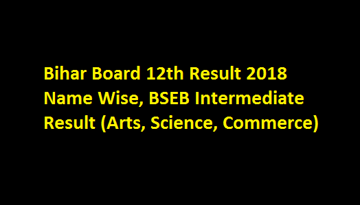 Bihar Board 12th Result 2019 Arts, Science, Commerce BSEB Intermediate Result