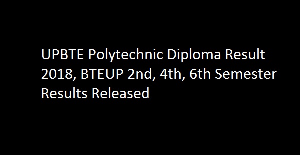BTEUP Result 2018 bteup.ac.in 2nd/4th/6th Sem Results