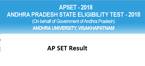 AP SET Result 2018 AP State Eligibility Test Score Card