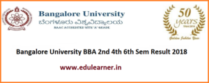 Bangalore University BBA Result 2018 Check Bangalore University 2nd/ 4th/ 6th Sem Results
