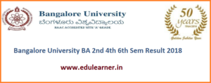 Bangalore University BA Result 2018 Check bangaloreuniversity.ac.in BA 2nd/ 4th/ 6th Sem Results