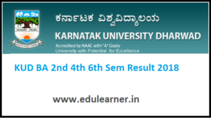 KUD BA Result 2018 | KUD BA 2nd 4th 6th Sem Results