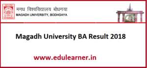 Magadh University BA Part 1/2/3 Result 2018 Name Wise