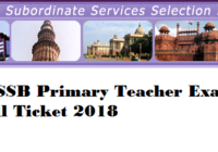 DSSSB Primary Teacher Admit Card 2018 Delhi SSSB TGT PGT Exam Date