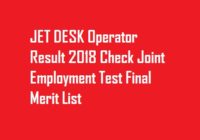 JET DESK Operator Result 2018