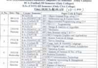 BU Jhansi Exam Time Table 2023 Bundelkhand University BA BSc BCom 1st 2nd 3rd Year Date Sheet