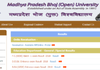 MP Bhoj University D.El.Ed (ODL) 1st & 2nd Year Result 2022 Term End Exam Result