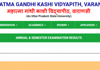 MGKVP BA 3rd & 5th Semester Result 2024 Name Wise www.mgkvp.ac.in BA Results Date