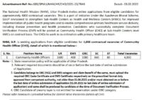 UP NHM CHO Merit List 2022 यहाँ देंखे UP CHO Cut off Marks, Result Date @ upnrhm.gov.in