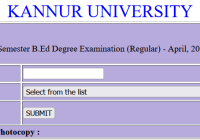 Kannur University B.Ed Result 2022 www.kannuruniversity.ac.in BEd 1st, 2nd, 3rd, 4th Sem Results Date