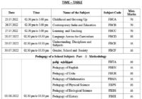 TNTEU B.Ed 1st & 2nd Year Exam Time Table 2023 www.tnteu.ac.in BEd Exam Date