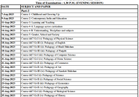 KUK B.Ed 1st & 2nd Year Date Sheet 2024 यहाँ देंखे KUK BEd Exam Date at www.kuk.ac.in