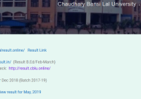 CBLU B.Ed 1st & 2nd year Result 2024 यहाँ देखे CBLU B.Ed Re-Appear Result Name Wise