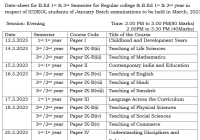 HPU B.Ed Date Sheet 2023 BEd 2nd & 4th Sem Exam Date Pdf Download