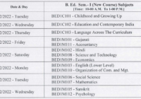 SGGU B.Ed Exam Time Table 2022 અહીં જુઓ B.Ed Sem 1 & 3 Exam Date