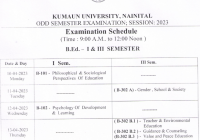 Kumaun University B.Ed Date Sheet 2023 BEd 2nd & 4th Sem Exam Date Pdf Download