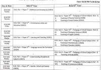 MJPRU B.Ed 1st & 2nd Year Date Sheet 2024 MJPRU BEd Exam Scheme Pdf Download