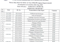 CBLU B.Ed 1st & 2nd Year Date Sheet 2024 CBLU BEd Reappear Exam Date