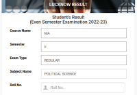 Lucknow University MA 1st & 3rd Sem Result 2024 Name WIse www.lkouniv.ac.in MA Results Date