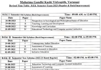 MGKVP B.Ed Time Table 2024 B.Ed 1st & 3rd Sem Date Sheet mgkvp.ac.in Pdf Download