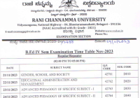 RCUB B.Ed Time Table 2024 BEd 1st & 3rd Sem Exam Date Pdf @www.rcub.ac.in