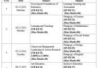 AKNU B.Ed 1st & 3rd Sem Time Table 2024 AKNU BEd Exam Date Regular & Backlog Exam Date