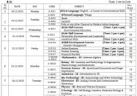 AKNU Degree 4th & 6th Sem Time Table 2024 BA B.Sc B.Com Exam Date Regular & Backlog