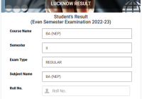 Lucknow University BA 3rd & 5th Sem Result 2024 Name Wise www.lkouniv.ac.in BA Results Date