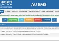 Andhra University B.Ed 3rd Semester Results 2024 AU BEd Special Education Supplementary Exam Result Date