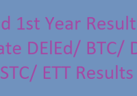 D.El.Ed 1st Year Result 2024 घोषित All State DElEd/ BTC/ D.Ed/ JBT/ BSTC/ ETT Results Dates