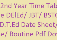 D.El.Ed 2nd Year Time Table 2024 घोषित All State DElEd Date Sheet/ Exam Scheme/ Routine Pdf Download