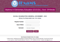 Kerala D.El.Ed Result 2024 Pareeksha Bhavan D.Ed 1st, 2nd, 3rd, 4th Sem Results Date