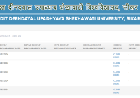 Shekhawati University BA 1st Semester Result 2024 Name Wise PDUSU BA NC Results Date @www.shekhauni.ac.in