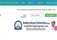 Andhra Kesari University Degree 2nd Sem Results 2024 AKU Manabadi UG (BA/ B.Sc/ B.Com/ BCA/ BBA) Results Date @http://andhrakesariuniversity.in/