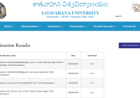 Satavahana University B.Ed 2nd & 4th Sem Results 2023 SU BEd Result Date