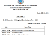 MG University B.Ed Exam Time Table 2024 MGU BEd 1st & 3rd Sem Exam Date Pdf Download @www.mgu.ac.in & mguniversity.in