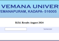 YVU B.Ed 2nd & 4th Sem Results 2025 Yogi Vemana University BEd Result Date