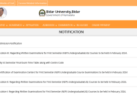 Bidar University Degree 1st Sem Results 2024 Manabadi UG (BA/ B.Sc/ B.Com/ BCA/ BBA) Results Date Pdf Download