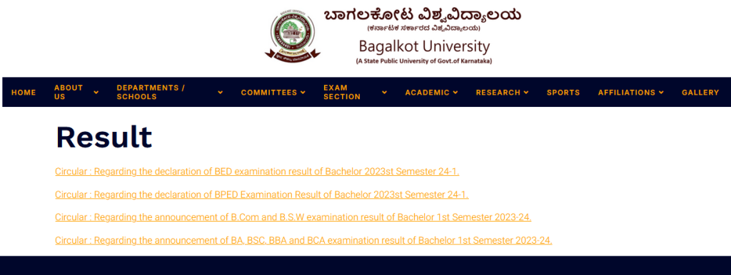 Bagalkot University B.Ed 2nd Sem Results 2025 BGKU BEd Results Date Marksheet Download